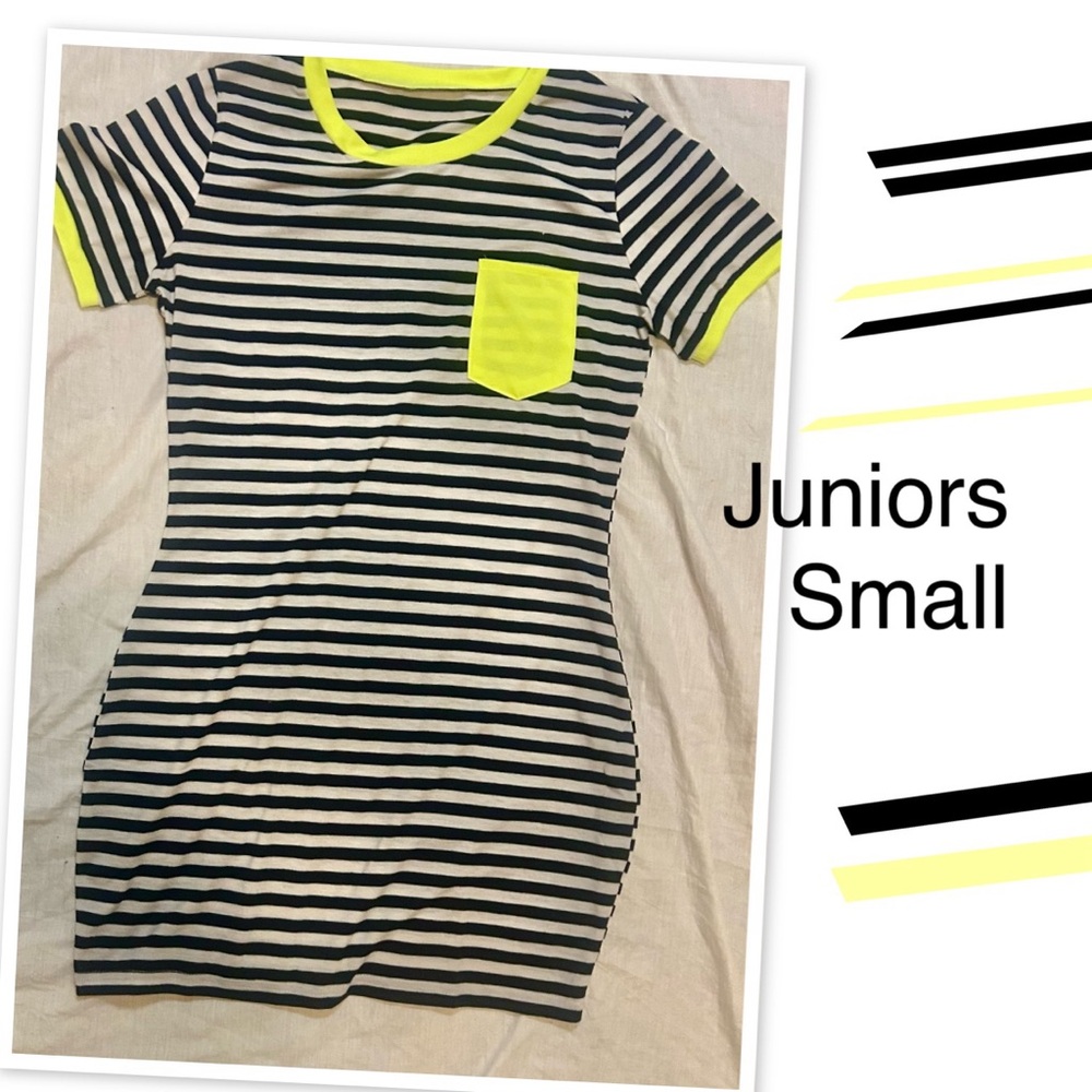 Striped Kids Shirt with Neon Accents